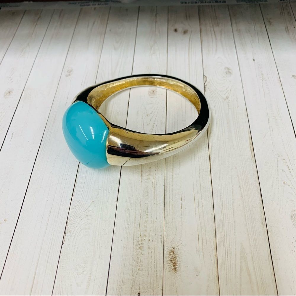 Turquoise and Gold Bangle Bracelet‎